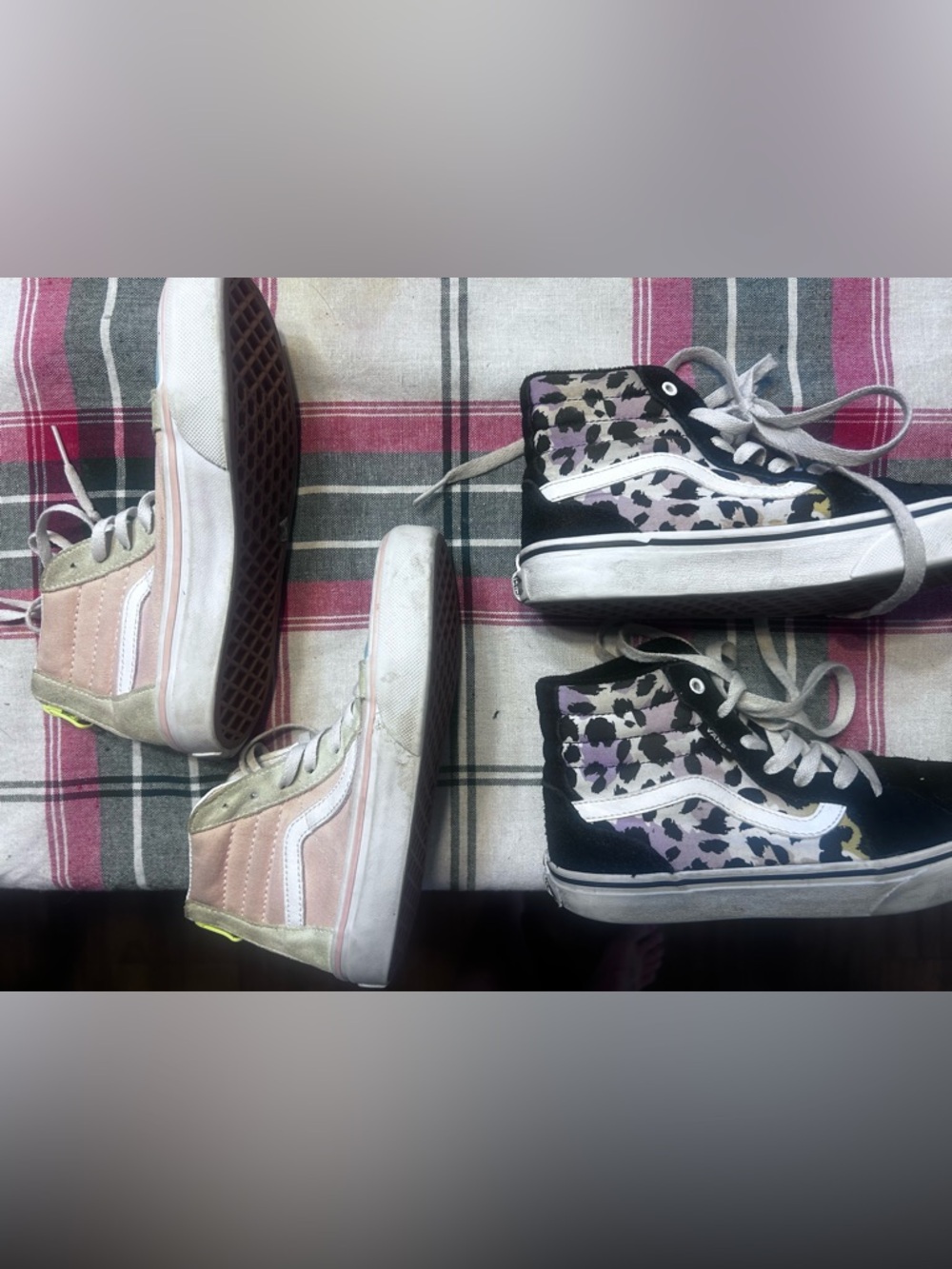 2 pairs of Vans used Kids High-Top Sneakers .
